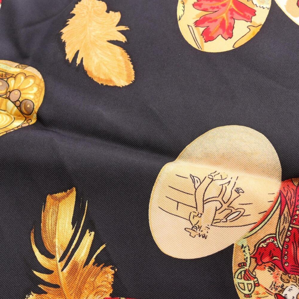 HERMES Black Silk Scarf - Picture 5 of 8